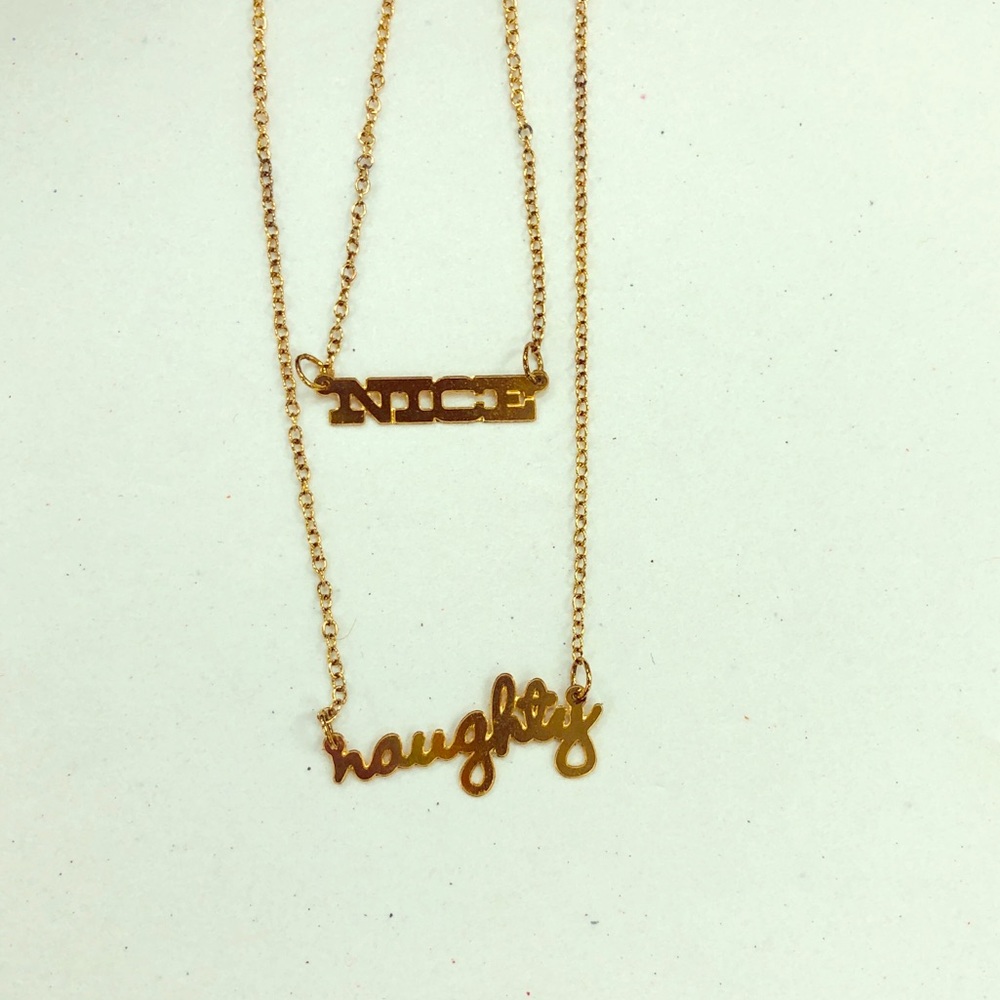 Naughty or Nice Gold Mood Necklace